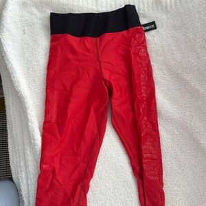 Ultracor red snake skin leggings size large never worn